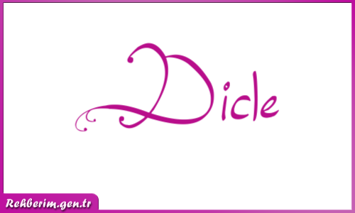Dicle İsminin Güzel Yazılışı