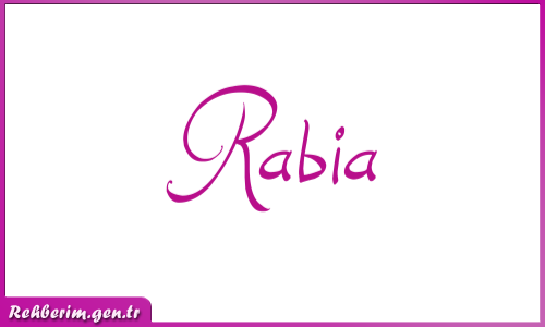 Rabia İsminin Güzel Yazılışı
